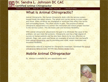 Tablet Screenshot of chiro4animals.com